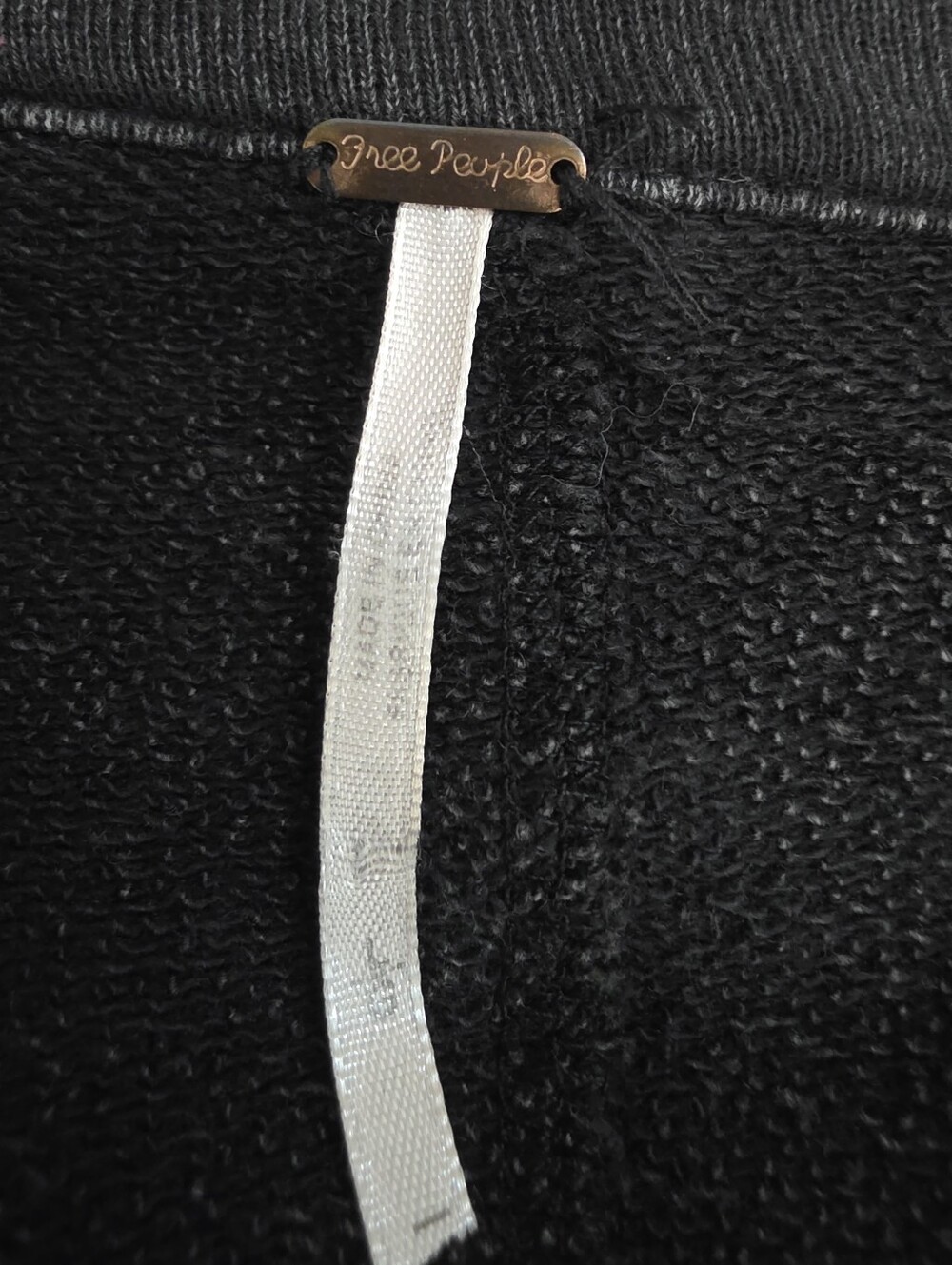 Free People Washed Charcoal Grey Bomber Jacket - Picture 2 of 7